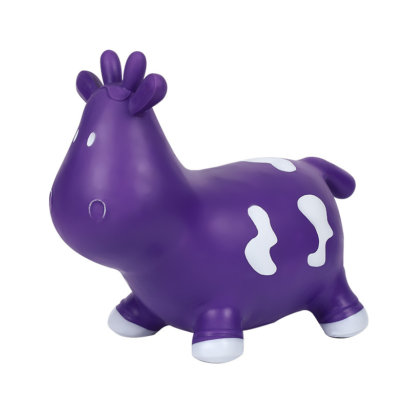 Children&#039;s Music Painted Jumping Cow PVC Thickened Explosion-Proof Inflatable Horse Riding Indoor Drop-Resistant Children&#039;s Inflatable Toy