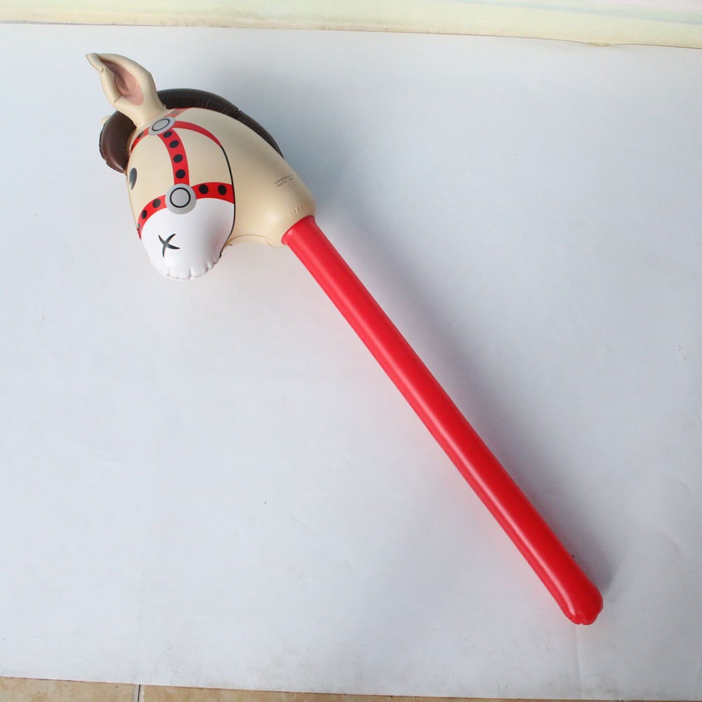 Perennial Spot Inflatable Horse Head Stick Inflatable Unicorn Stick Children Toy Stick Horse Stick Inflatable Horse