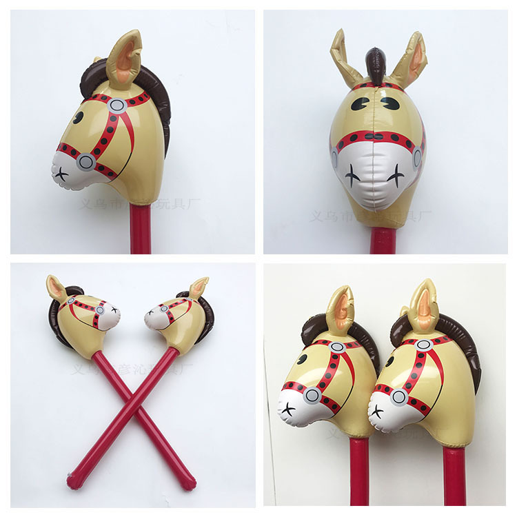 Cross-Border Hot Inflatable Horse Head Stick Inflatable Stick PVC Children Inflatable Toy Stick Animal Head Stick in Stock Wholesale Cross-Border Hot Inflatable Horse Head Stick Inflatable Stick PVC Children Inflatable Toy Stick Animal Head Stick in Stock Wholesale