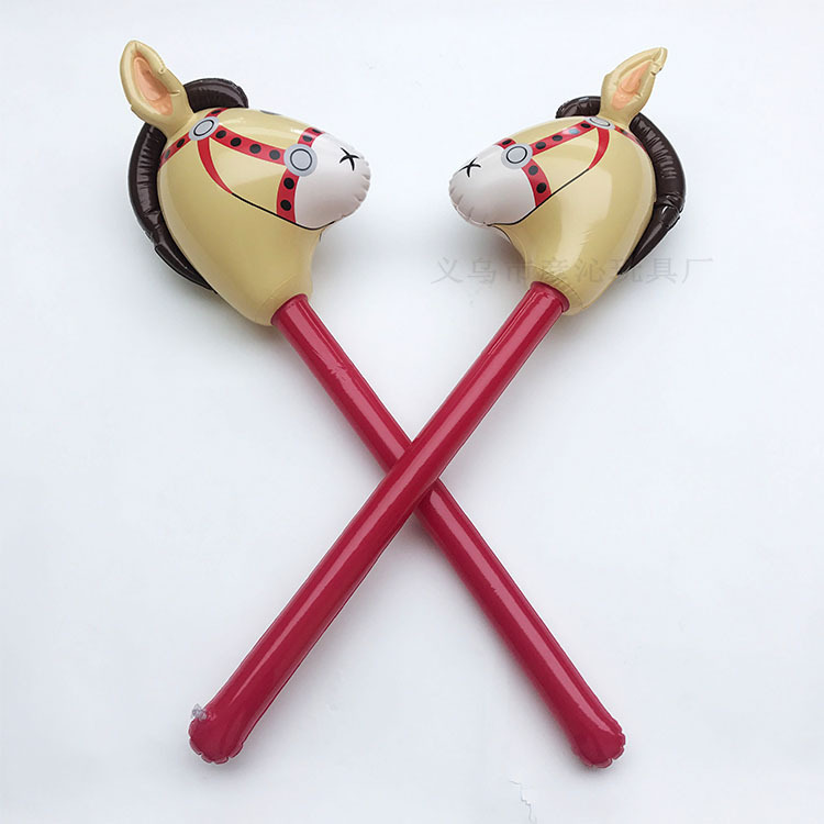 Cross-Border Hot Inflatable Horse Head Stick Inflatable Stick PVC Children Inflatable Toy Stick Animal Head Stick in Stock Wholesale Cross-Border Hot Inflatable Horse Head Stick Inflatable Stick PVC Children Inflatable Toy Stick Animal Head Stick in Stock Wholesale