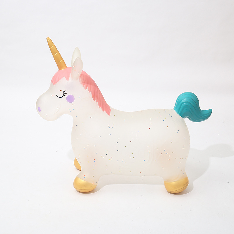 Unicorn of largesize jump horse inflatable horse thickening nontoxic thickened children&#039;s toy stalls whole