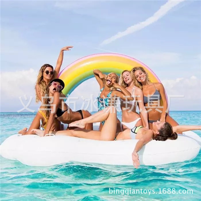 New Rainbow clouds thickened inflatable horse patch 250cm New Rainbow clouds thickened inflatable horse patch 250cm