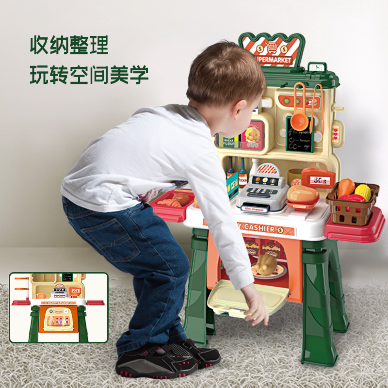 Bowa Children role play toys Simulation Supermarket Shopping Dessert Table Set Parent-Child Play House Toys 8135 Bowa Children role play toys Simulation Supermarket Shopping Dessert Table Set Parent-Child Play House Toys 8135
