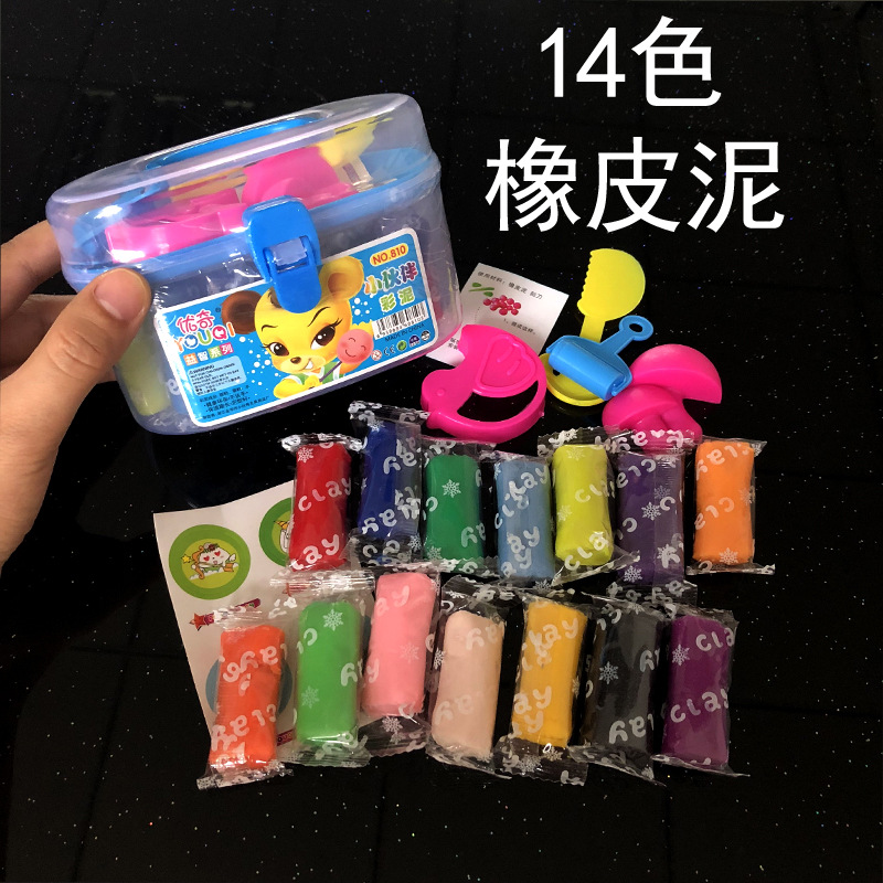 Children's Educational Toys 14 Colors Plasticene with Mold Play House Puzzle Colored Clay Stall Hot Sale Factory Price Wholesale Children's Educational Toys 14 Colors Plasticene with Mold Play House Puzzle Colored Clay Stall Hot Sale Factory Price Wholesale