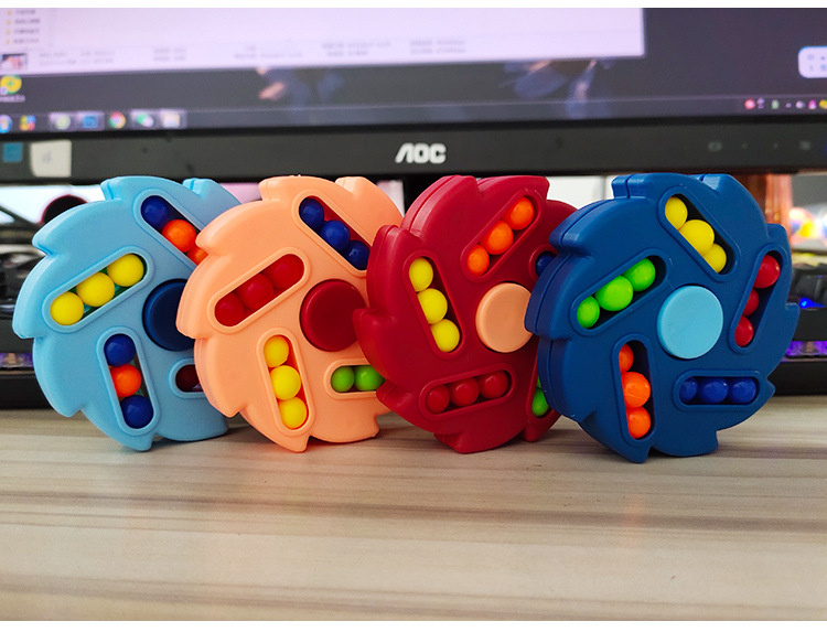 Cross-Border New Rotating Magic Bean Cube Decompression Decompression Fingertip Hand Spinner Children's Ball Plate Rubik's Cube Toy Cross-Border New Rotating Magic Bean Cube Decompression Decompression Fingertip Hand Spinner Children's Ball Plate Rubik's Cube Toy