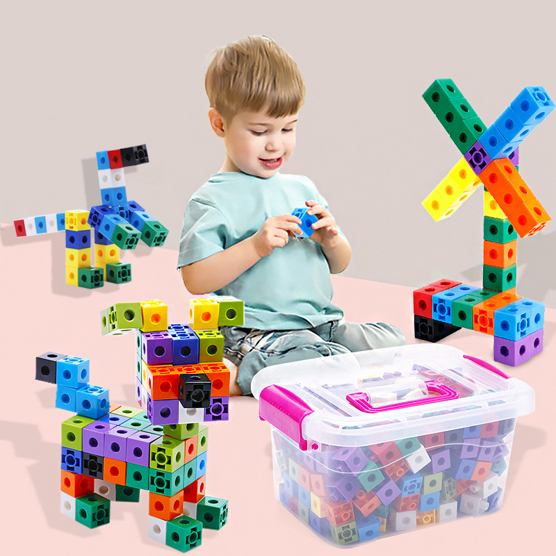 Children &#039;S Assembled Educational Toys Cube Magic Block Building Blocks Montessori Mathematics Teaching Tools Intelligence Development 3-6 Years Old