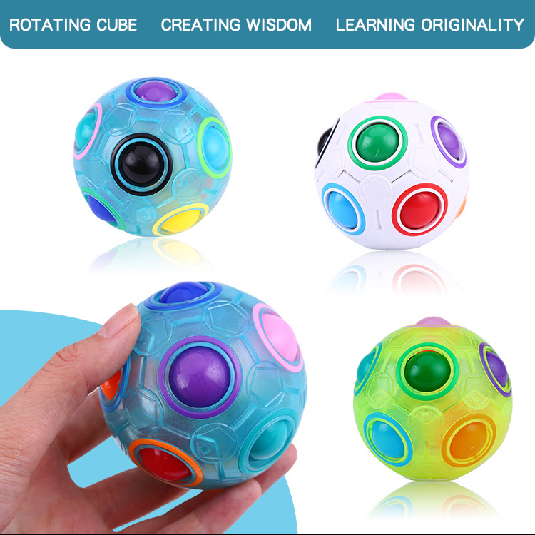 Wholesale New Exotic Toys Educational Decompression Cube Magic Rainbow Ball Creative Promotional Gifts Mini Football Rubik's Cube Wholesale New Exotic Toys Educational Decompression Cube Magic Rainbow Ball Creative Promotional Gifts Mini Football Rubik's Cube