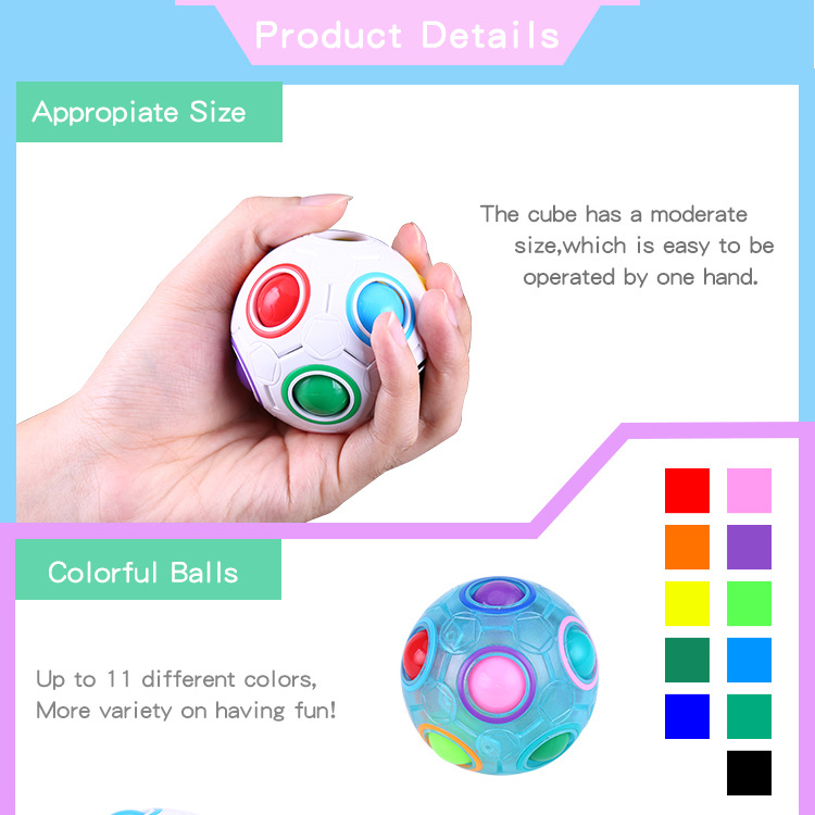 Wholesale New Exotic Toys Educational Decompression Cube Magic Rainbow Ball Creative Promotional Gifts Mini Football Rubik's Cube Wholesale New Exotic Toys Educational Decompression Cube Magic Rainbow Ball Creative Promotional Gifts Mini Football Rubik's Cube
