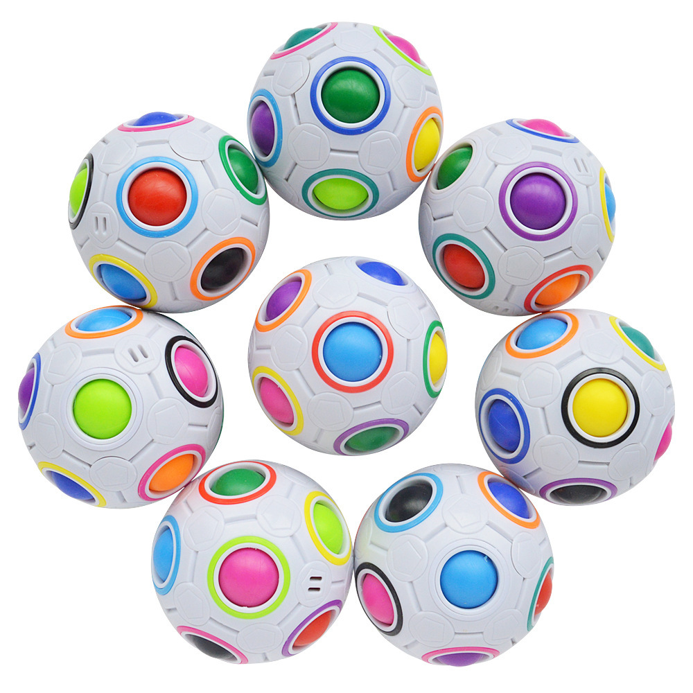 Fingertip Unlimited Decompression Small Magic Rainbow Ball Pressing Children&#039;s Ability Educational Toy Mini Variety Fidget Cube