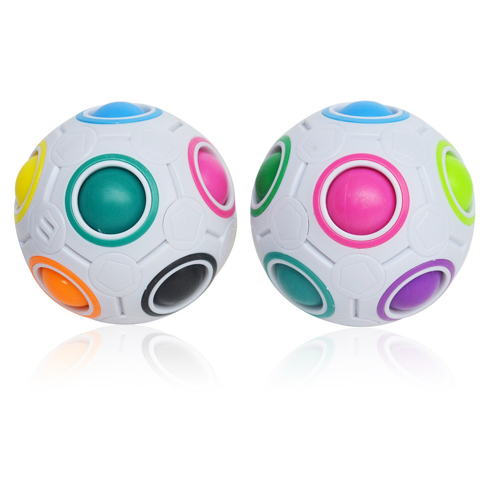 Fingertip Unlimited Decompression Small Magic Rainbow Ball Pressing Children&#039;s Ability Educational Toy Mini Variety Fidget Cube