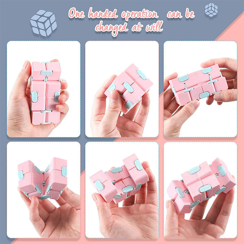 Decompression Pocket Fingertip Cube Flip Square Macaron Six-Sided Toy Creative Elementary School Magic Cube