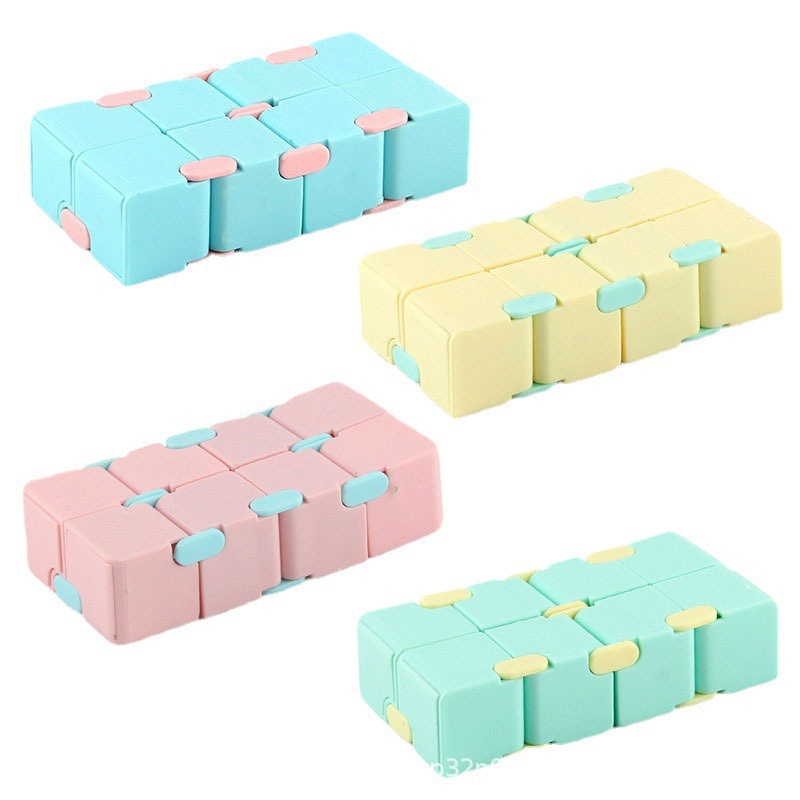 Decompression Pocket Fingertip Cube Flip Square Macaron Six-Sided Toy Creative Elementary School Magic Cube