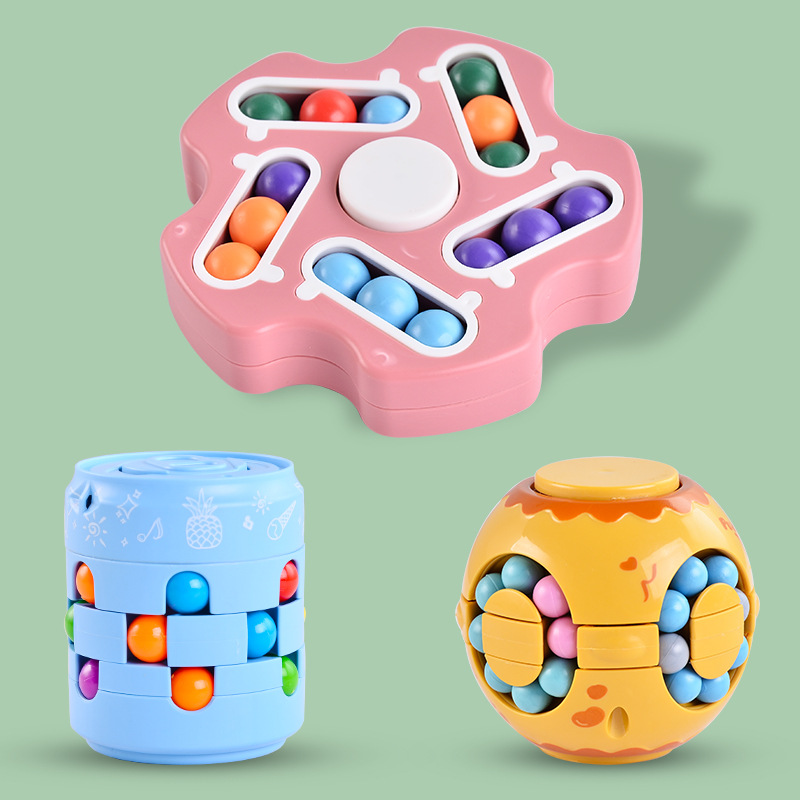 Cross-Border Rotating Small Magic Bean Intelligence Development Fingertip Cube Ball Hand Fingertip gyro
