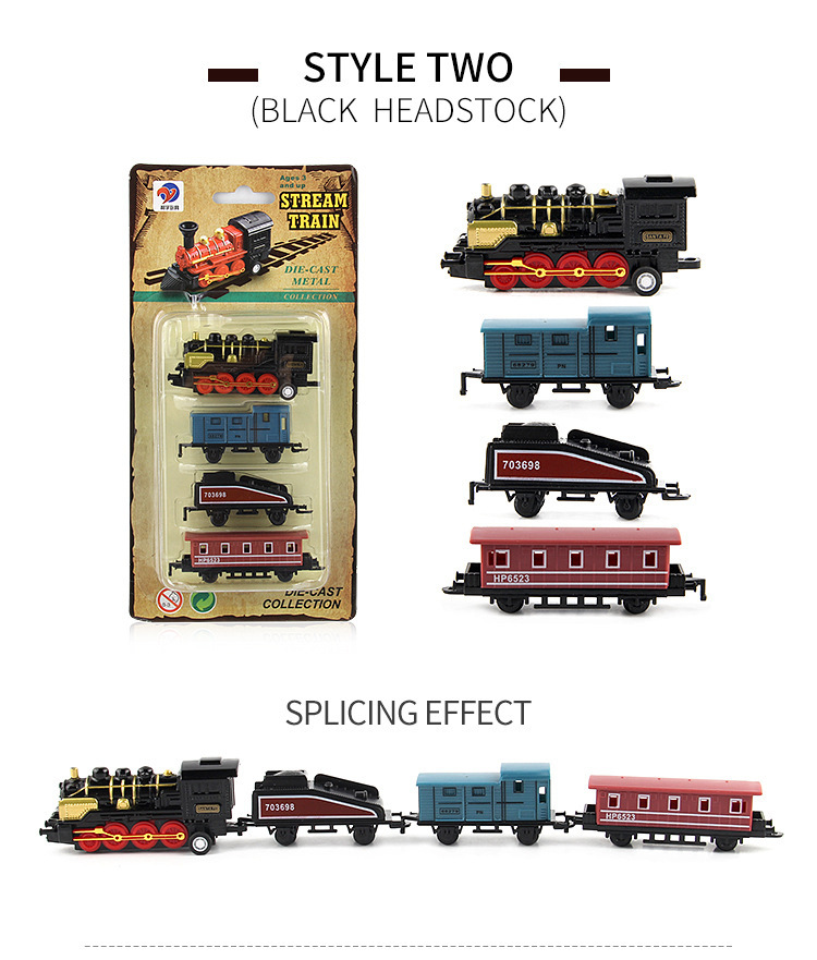 Foreign Trade Hot Sale Simulation Retro Steam Train Pull Back Car Alloy Perambulator Train Model Toy Decoration Foreign Trade Hot Sale Simulation Retro Steam Train Pull Back Car Alloy Perambulator Train Model Toy Decoration