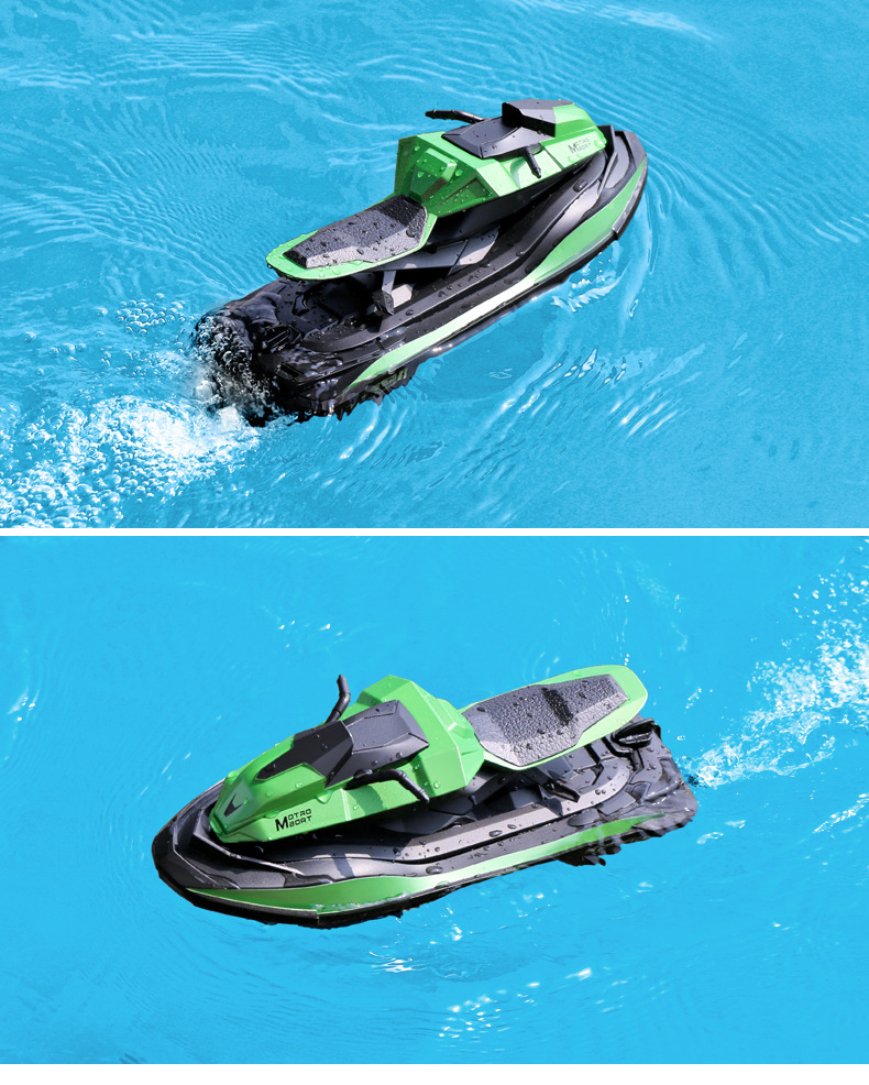 Cross-Border New 2.4G Remote Control Rowing Long-Lasting Endurance Water Motorcycle Remote Control Model Toy Boat Summer Airship