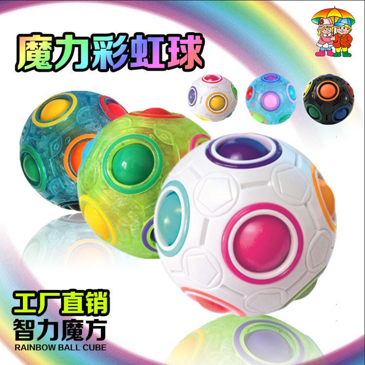 Magic Rainbow Ball Children&#039;s Toys Relaxation Creative Football Rubik&#039;s Cube CrossBorder ECommerce Explosion Models