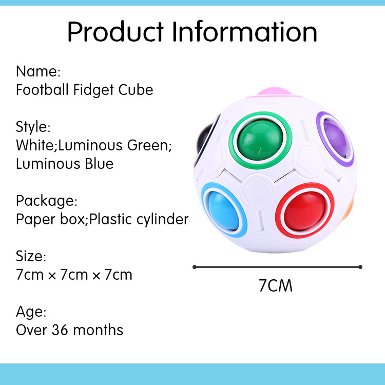 Magic Rainbow Ball Children&#039;s Toys Relaxation Creative Football Rubik&#039;s Cube CrossBorder ECommerce Explosion Models