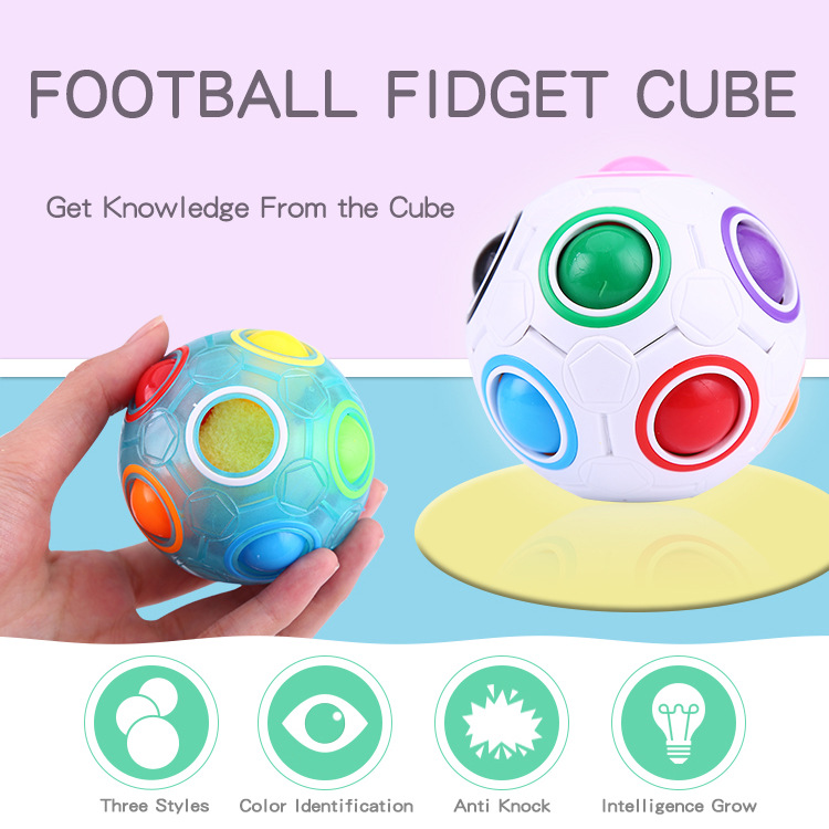 Magic Rainbow Ball Children's Toys Relaxation Creative Football Rubik's Cube CrossBorder ECommerce Explosion Models