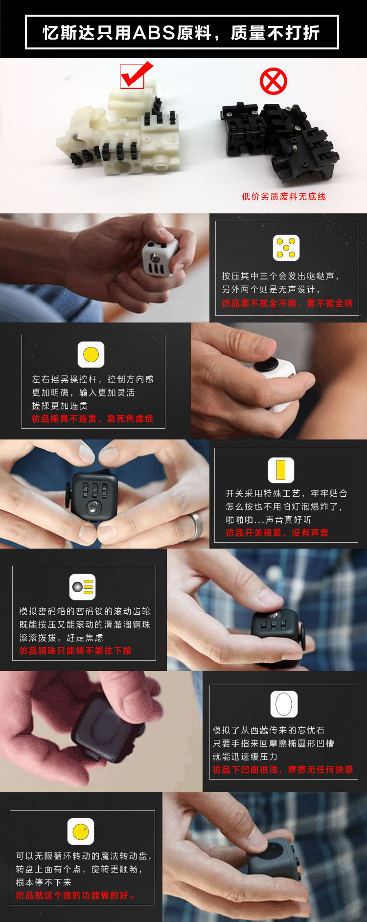 Fidget Cube Fidget Toy Cube Camouflage Decompression Anti-Stress Anxiety Dice Magic Cube