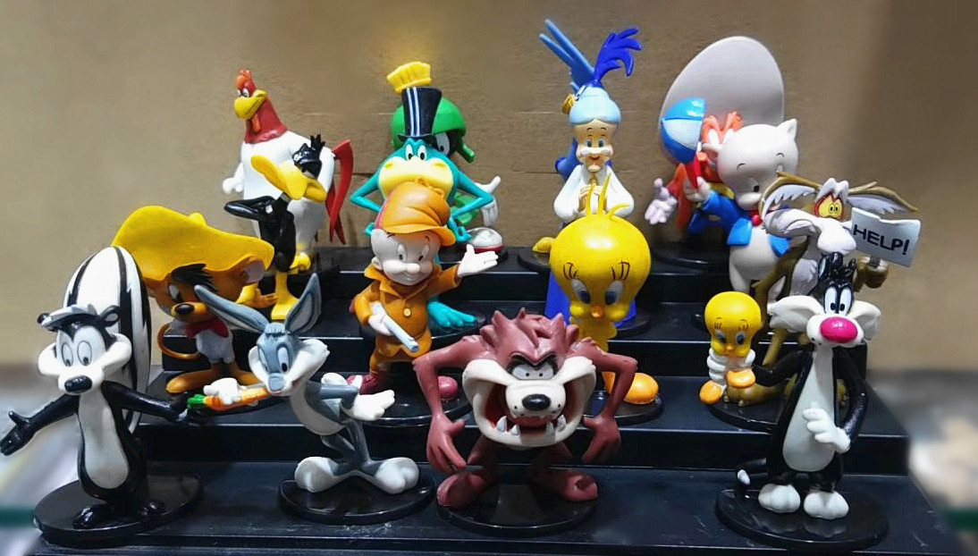 Genuine Tail Goods Bugs Bunny Duffy Duck Tweety Bird Big Mouth Monster Love Hair Doll Big Mouth Monster Hand-Made Model Toy Decoration