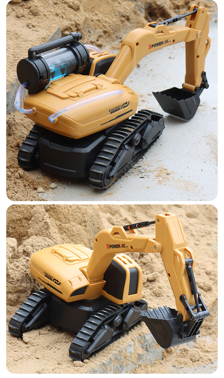 Cross-Border Leneng Excavator F4 Gesture Hydraulic Simulation Remote Control Induction Hook Digging Machine Engineering Vehicle Children Model Toy