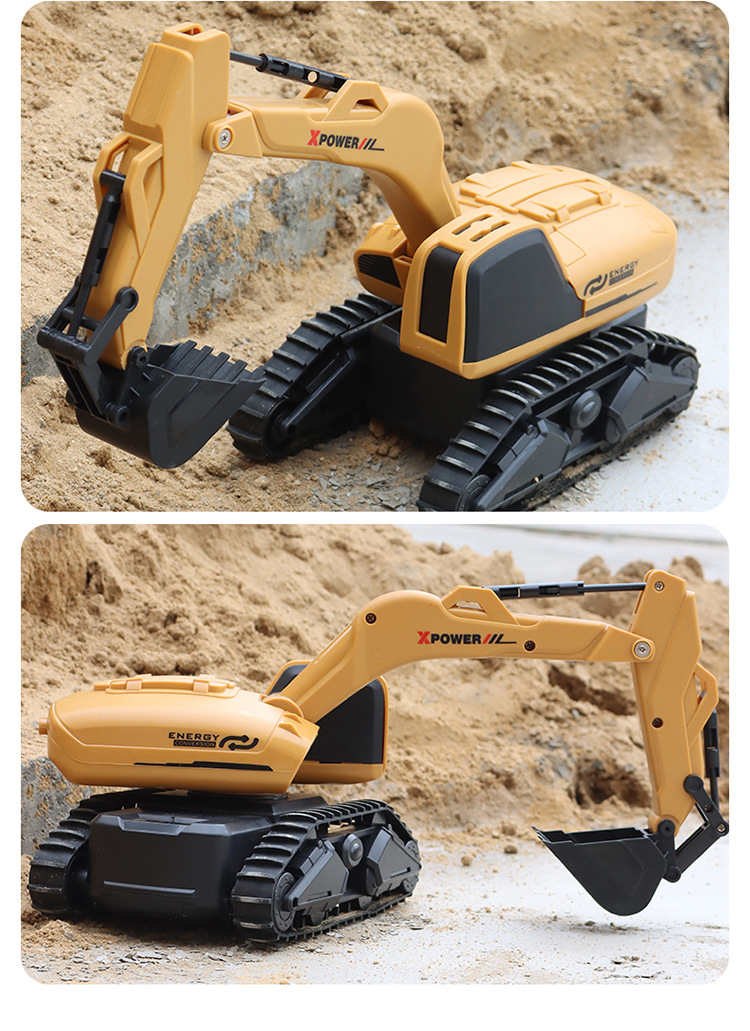 Cross-Border Leneng Excavator F4 Gesture Hydraulic Simulation Remote Control Induction Hook Digging Machine Engineering Vehicle Children Model Toy