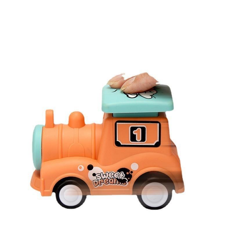 New Press Power Control Toys Cute Press Small Train Model Toy Boy Drop-Resistant Cartoon Car Wholesale Gift
