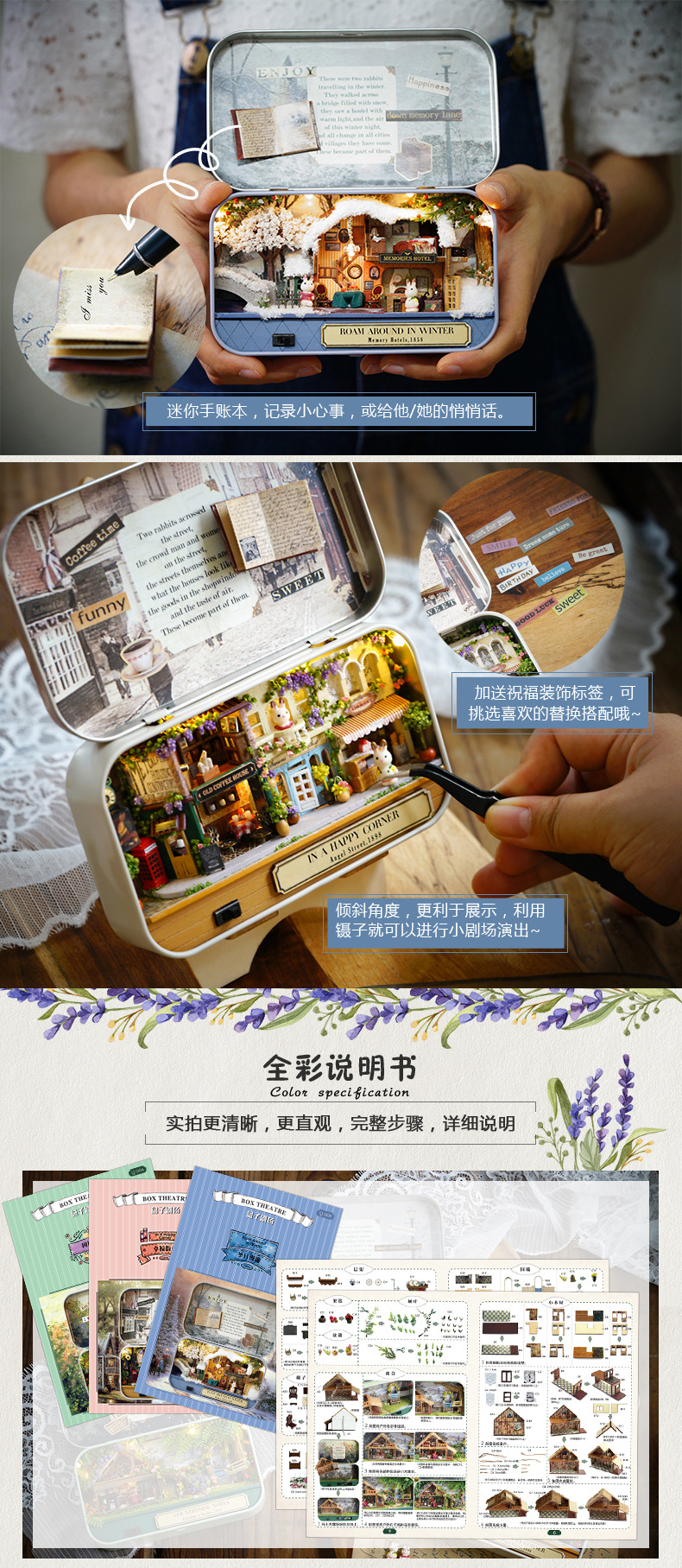 Cute Room DIY Cottage Frozen Box Theater Hand-Assembled House Model Toy One Piece Dropshipping Cute Room DIY Cottage Frozen Box Theater Hand-Assembled House Model Toy One Piece Dropshipping
