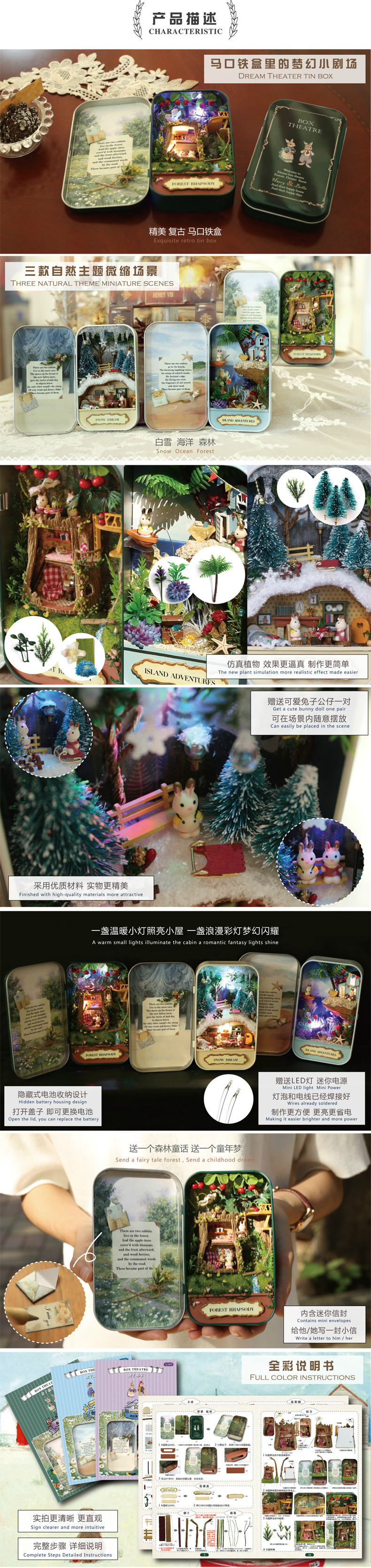 Cute Room DIY Cottage Frozen Box Theater Hand-Assembled House Model Toy One Piece Dropshipping Cute Room DIY Cottage Frozen Box Theater Hand-Assembled House Model Toy One Piece Dropshipping