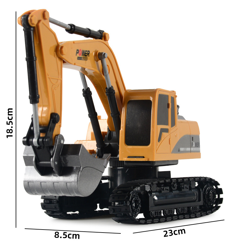 Cross-Border Children&#039;s Electric Alloy Remote Control Car Crawler Excavator Toy Boy Six-Way Engineering Car Model Toy