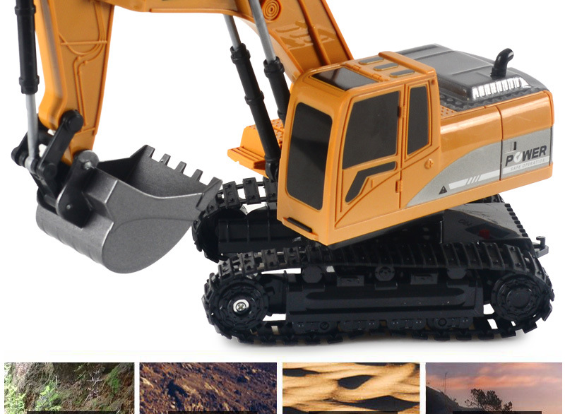 Cross-Border Children's Electric Alloy Remote Control Car Crawler Excavator Toy Boy Six-Way Engineering Car Model Toy Cross-Border Children's Electric Alloy Remote Control Car Crawler Excavator Toy Boy Six-Way Engineering Car Model Toy