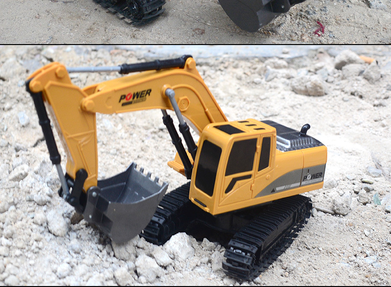 Cross-Border Children's Electric Alloy Remote Control Car Crawler Excavator Toy Boy Six-Way Engineering Car Model Toy Cross-Border Children's Electric Alloy Remote Control Car Crawler Excavator Toy Boy Six-Way Engineering Car Model Toy