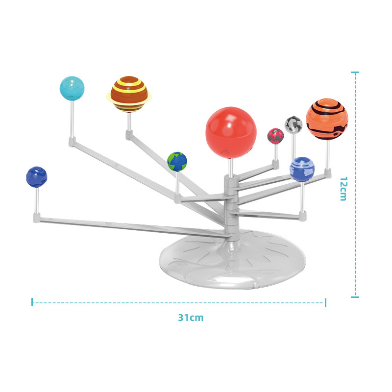 Solar System Model Children&#039;s Toy Scientific Painting Celestial Model Toy Primary and Secondary School Students Scientific Handmade DIY
