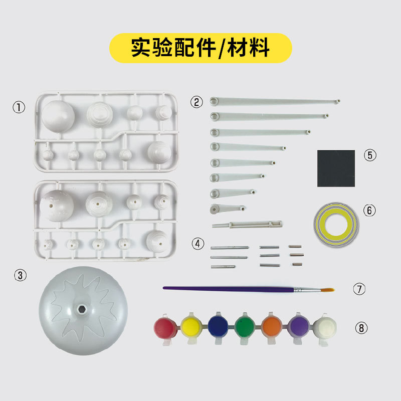 Solar System Model Children&#039;s Toy Scientific Painting Celestial Model Toy Primary and Secondary School Students Scientific Handmade DIY