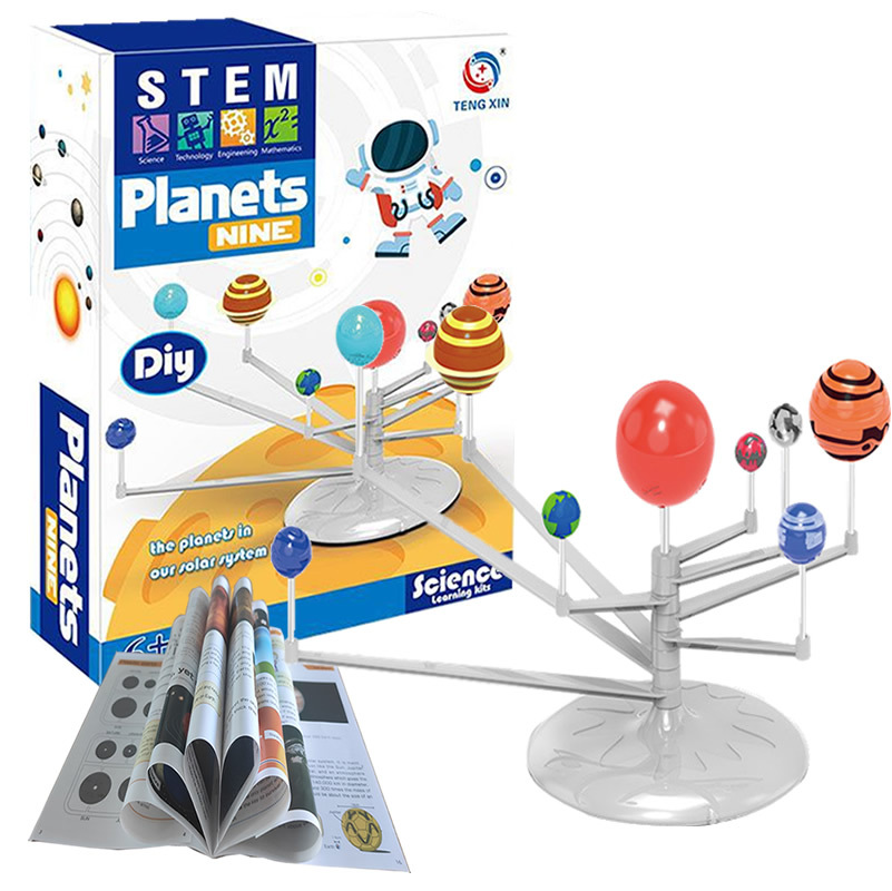Solar System Model Children&#039;s Toy Scientific Painting Celestial Model Toy Primary and Secondary School Students Scientific Handmade DIY