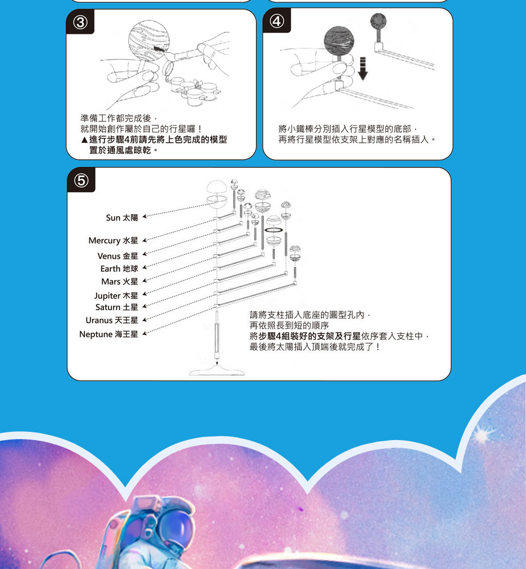 Solar System Model Children's Toy Scientific Painting Celestial Model Toy Primary and Secondary School Students Scientific Handmade DIY Solar System Model Children's Toy Scientific Painting Celestial Model Toy Primary and Secondary School Students Scientific Handmade DIY