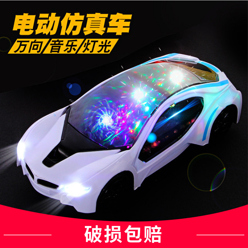 Children&#039;s Electric Toy Car Luminous Music Universal Car with Light Children&#039;s Gift Toy Wholesale Stall Supply