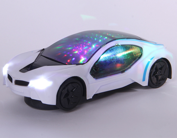 Children's Electric Toy Car Luminous Music Universal Car with Light Children's Gift Toy Wholesale Stall Supply