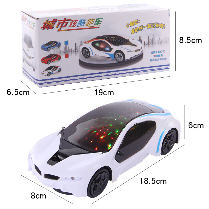 Children's Electric Toy Car Luminous Music Universal Car with Light Children's Gift Toy Wholesale Stall Supply
