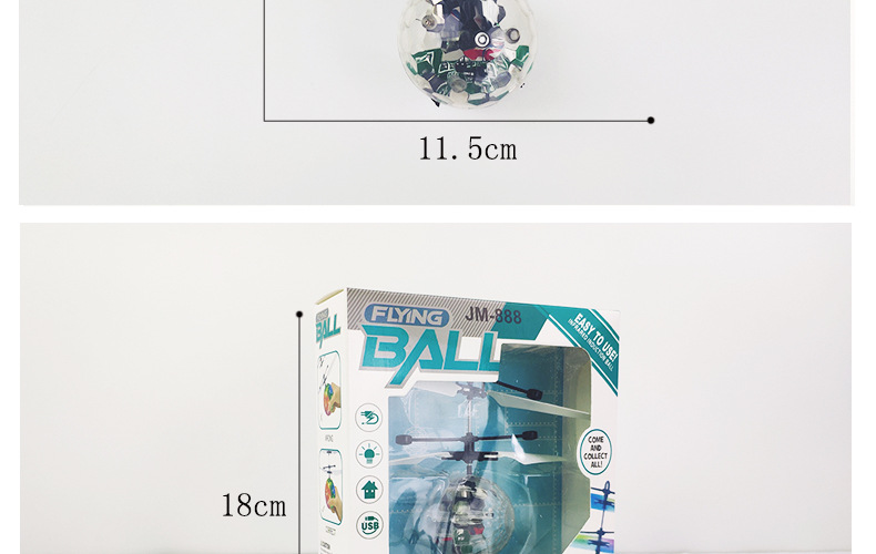 Stall Luminous Children's Remote Control Electric Helicopter Gift Wholesale Crystal Ball Induction Vehicle Toy