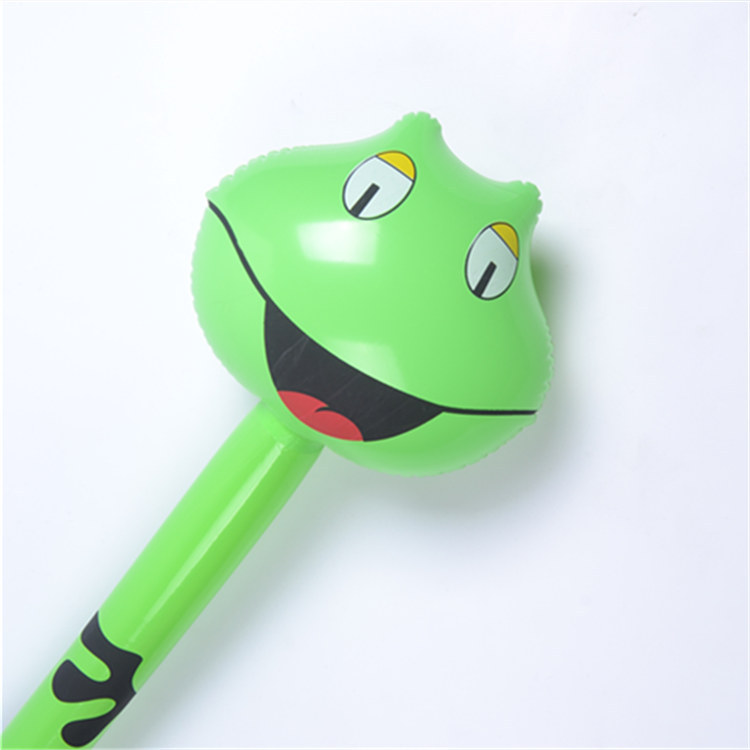 PVC Children's Inflatable Toys Animal Head Long Stick Wholesale Inflatable Stick Animal Stick Giraffe Promotional Gifts
