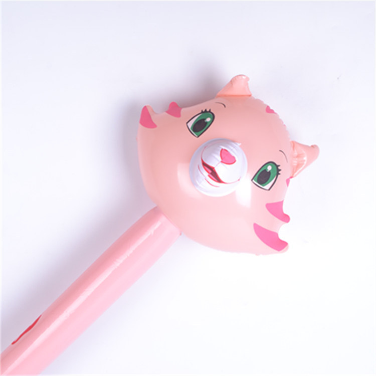 PVC Children's Inflatable Toys Animal Head Long Stick Wholesale Inflatable Stick Animal Stick Giraffe Promotional Gifts