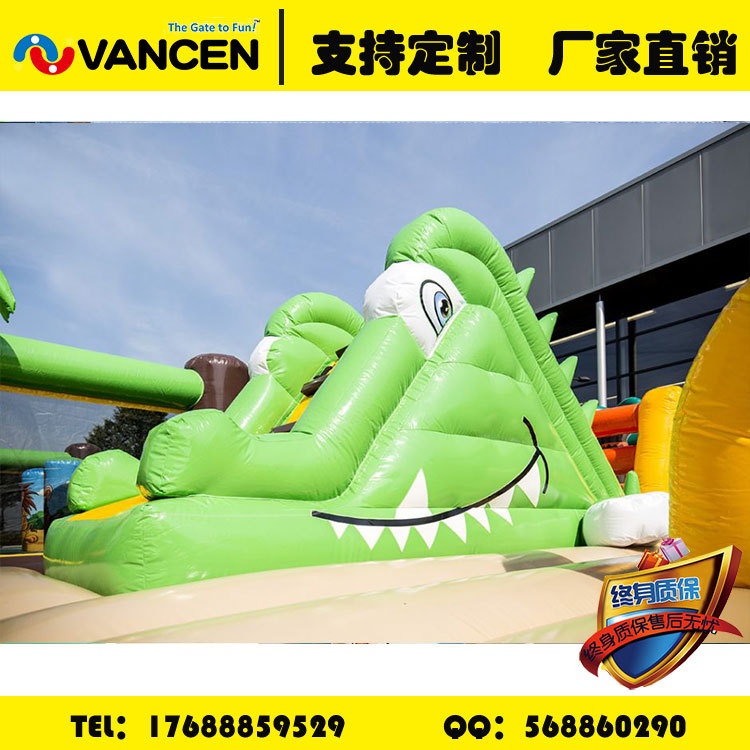 Manufacturer customized outdoor PVC inflatable toys for children activities large inflatable castle slide trampoline 