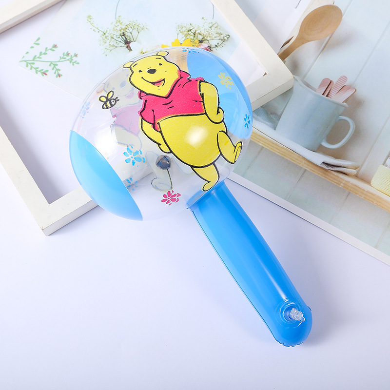 22cm Inflatable Hammer Inflatable Hammer Pinch Ring with Bell Scan Code Promotional Gifts Inflatable Toys Wholesale