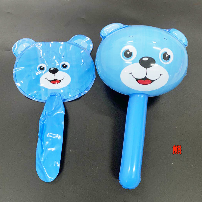 Stall Supply Children's Inflatable Toys Extra Thick Band Bell Cartoon Inflatable Hammer Hammer Toys Wholesale Scan Code Push