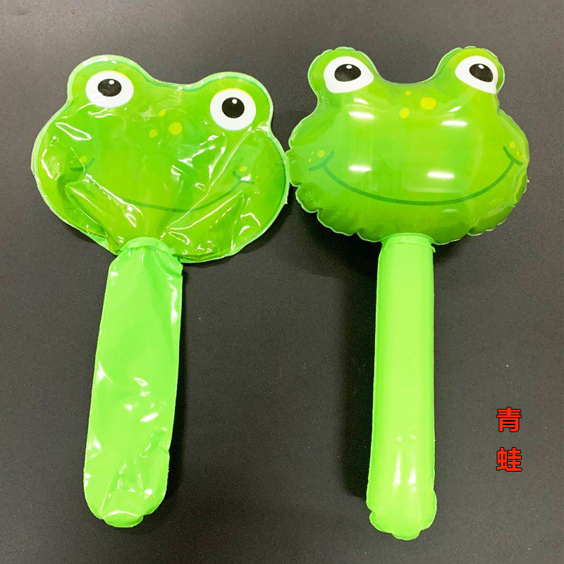 Stall Supply Children's Inflatable Toys Extra Thick Band Bell Cartoon Inflatable Hammer Hammer Toys Wholesale Scan Code Push