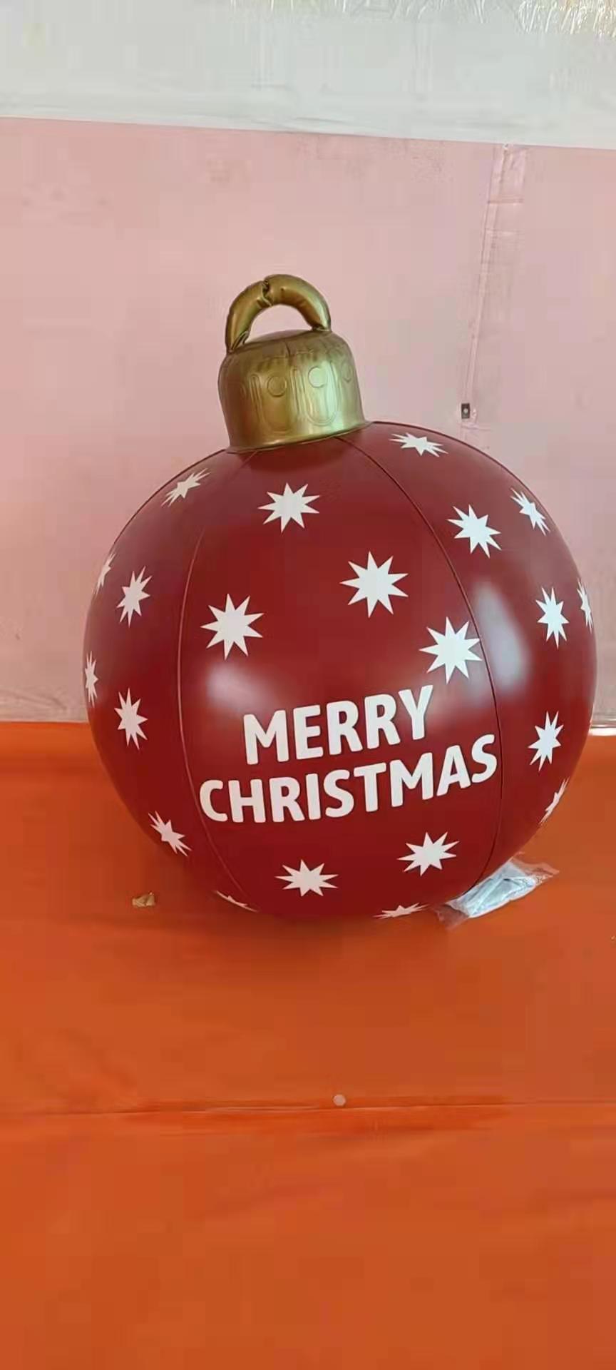 Foreign Trade Christmas Jewelry Ball Outdoor Fun Holiday Atmosphere Crafts Inflatable Toys a Variety of Cross-Border Hot Selling Factory