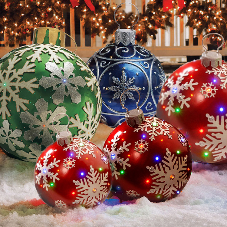 Foreign Trade Christmas Jewelry Ball Outdoor Fun Holiday Atmosphere Crafts Inflatable Toys a Variety of Cross-Border Hot Selling Factory