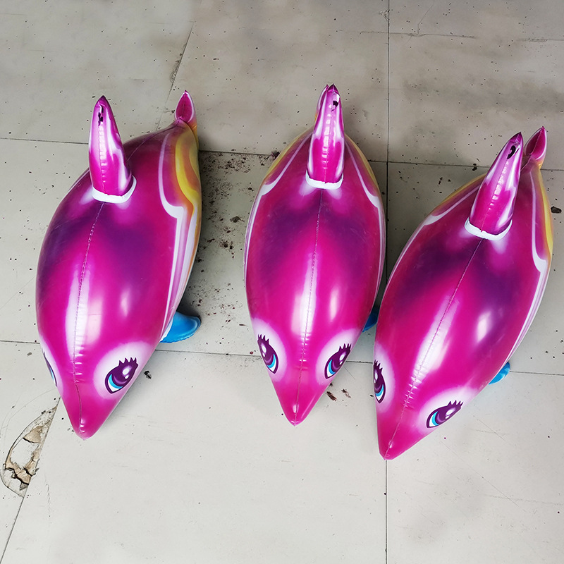 Color Inflatable Dolphin Large Dolphin Toy Europe and America Cross Border Water Inflatable Toys Wholesale Inflatable Shark