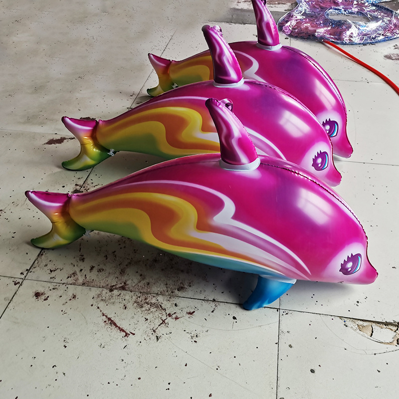 Color Inflatable Dolphin Large Dolphin Toy Europe and America Cross Border Water Inflatable Toys Wholesale Inflatable Shark